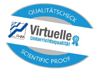 FHM-Gütesiegel — Zertifizierter eTrainer · Virtuelle Unterrichtsqualität
